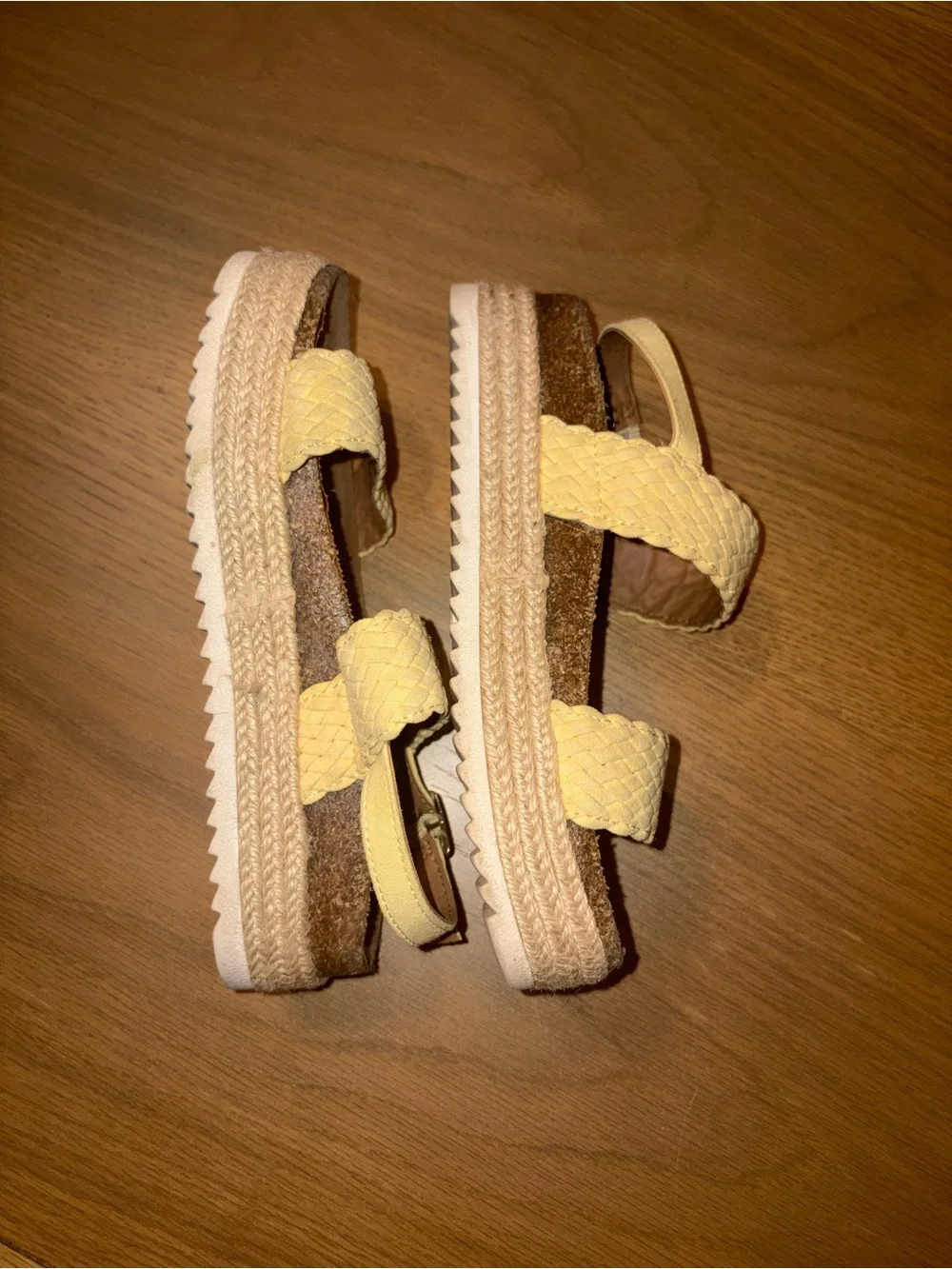 3 for $8 art class Yellow Braided Strap Sandals